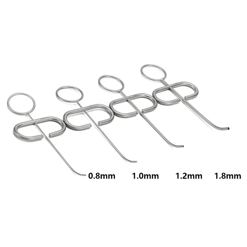 Dental MTA Plugger Applicator Bone Implant Collector Powder Meal Conveyors Diameter 0.8mm/1.0mm/1.2mm/1.8 mm,Teeth Filling Syringe Carrier Curved Head