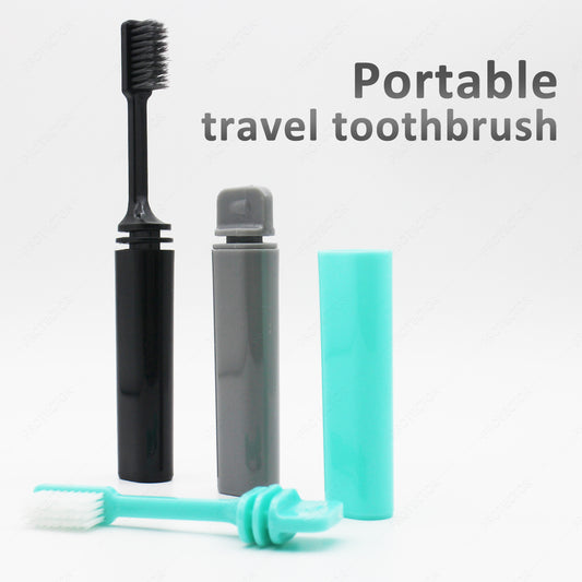 PROTECTOR Portable Travel Toothbrush – Compact Folding Design with Cover (10pcs)