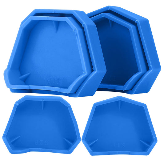 Dental Model Base Former Impression Trays Base Molds Silicone Dental Lab Use for Cast Trimming S/M/L (6pcs)