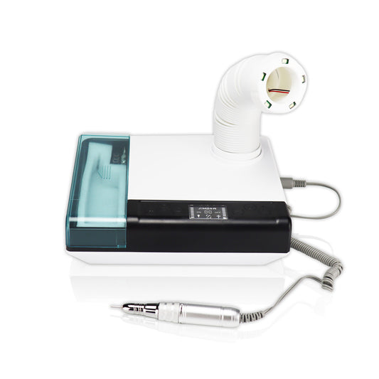 M-DC Dental LED 2-in-1 Dust Collector With Electric Motor 65W Mini Vacuum Cleaner Dentistry Lab Tool Equipment 360° Dust Suction Machine Polishing Nail Drill