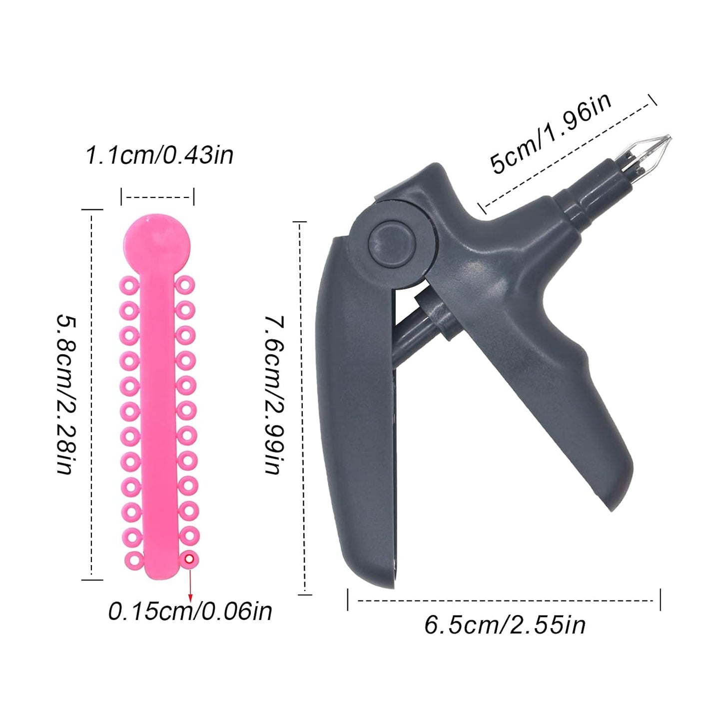 Dental Ligature Tie Gun,Ligature Ring Placement Tool,Dispenser Shooter Rubber Band Holder Orthodontic Composite Gun