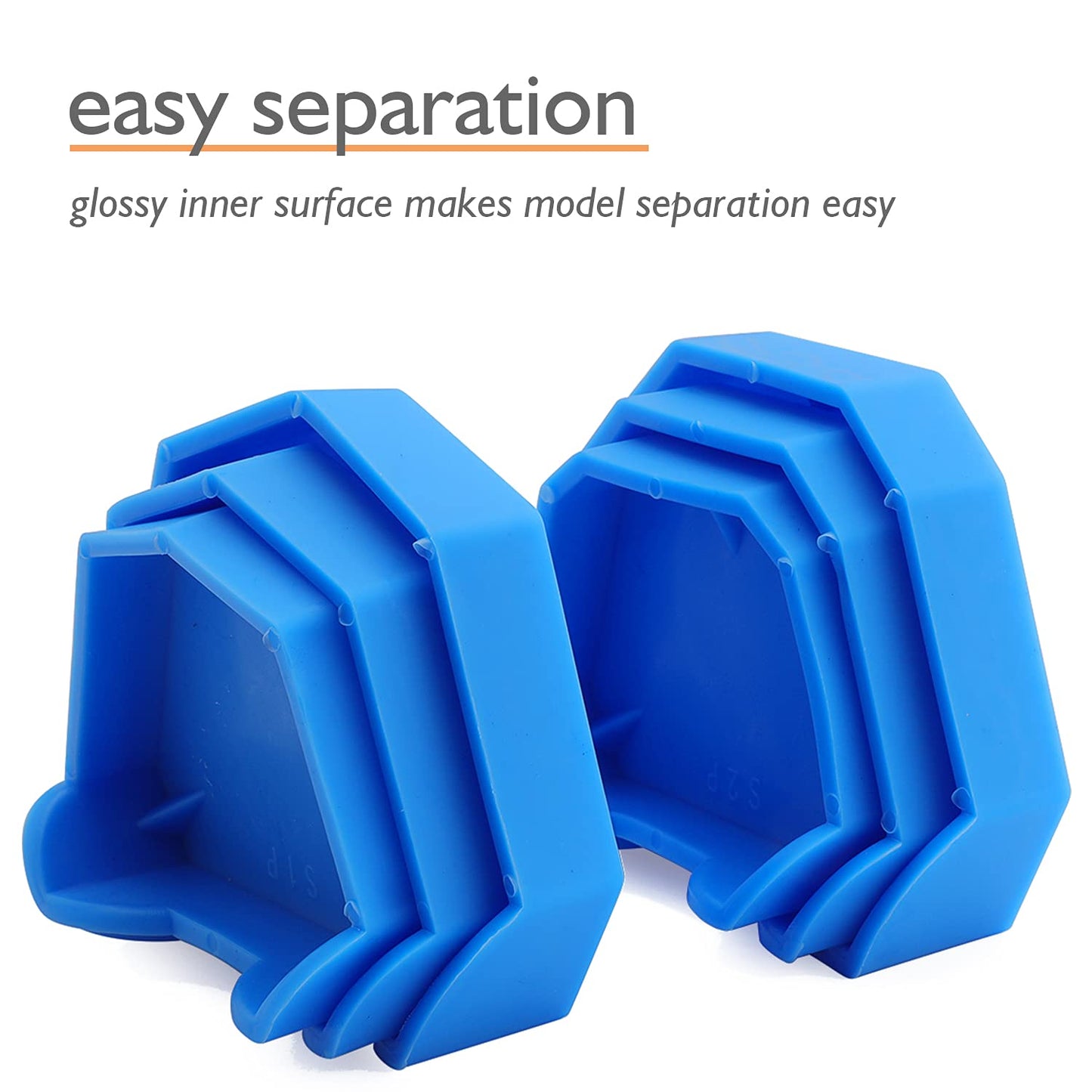 Dental Model Base Former Impression Trays Base Molds Silicone Dental Lab Use for Cast Trimming S/M/L (6pcs)