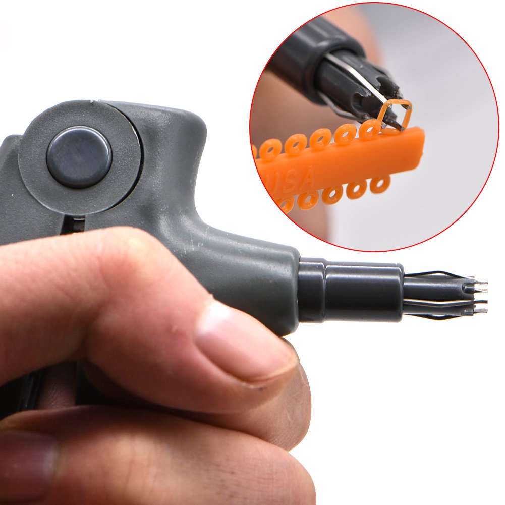 Dental Ligature Tie Gun,Ligature Ring Placement Tool,Dispenser Shooter Rubber Band Holder Orthodontic Composite Gun