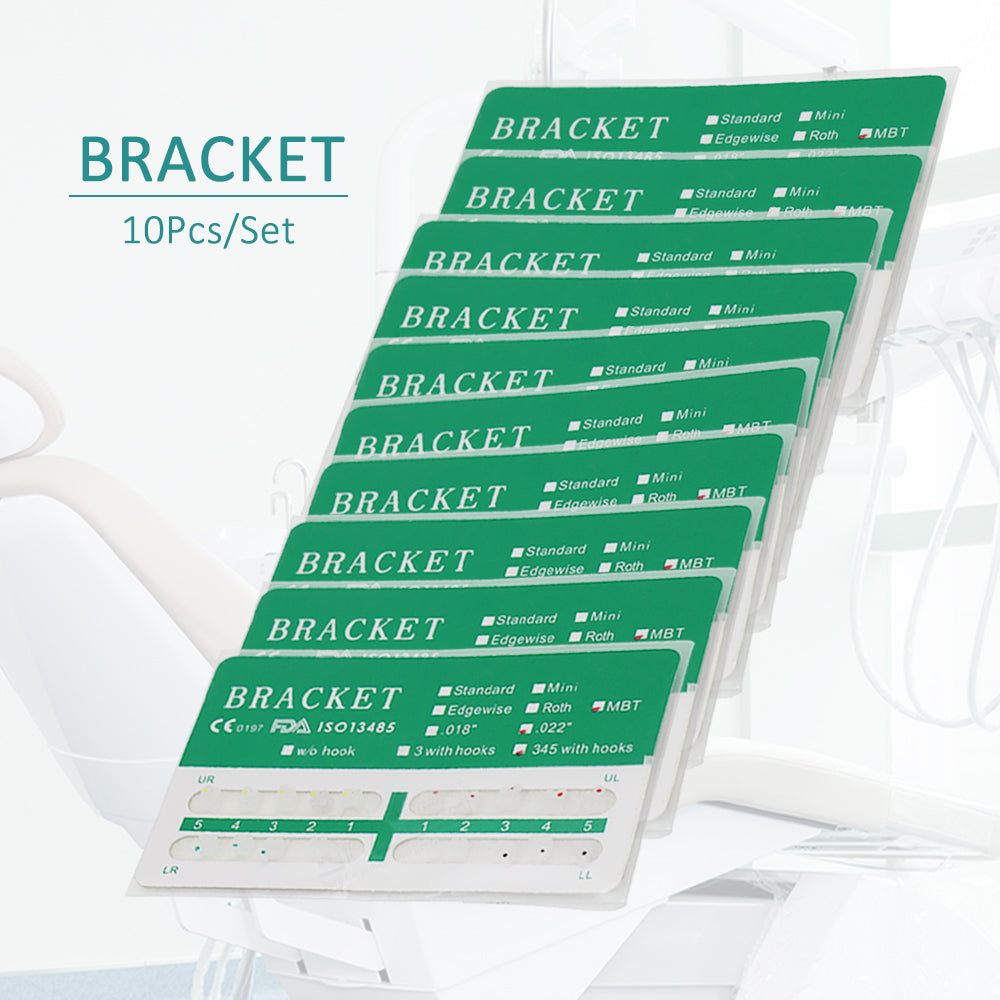 10 Packs Dental Orthodontic Brackets Ceramic Bracket Braces Dental MBT/Roth Bracket 022" Slot 345 With Hook…