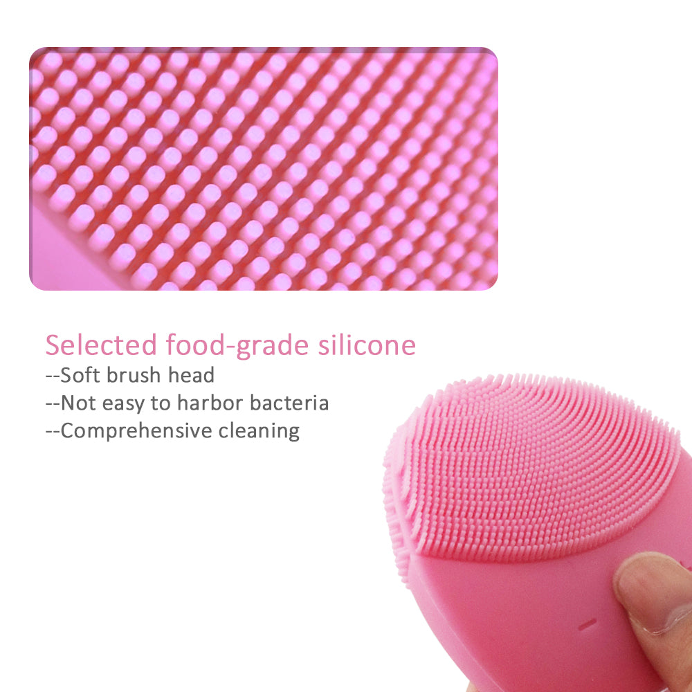 PROTECTOR Silicone Facial Cleansing Brush – USB Rechargeable Vibration Device