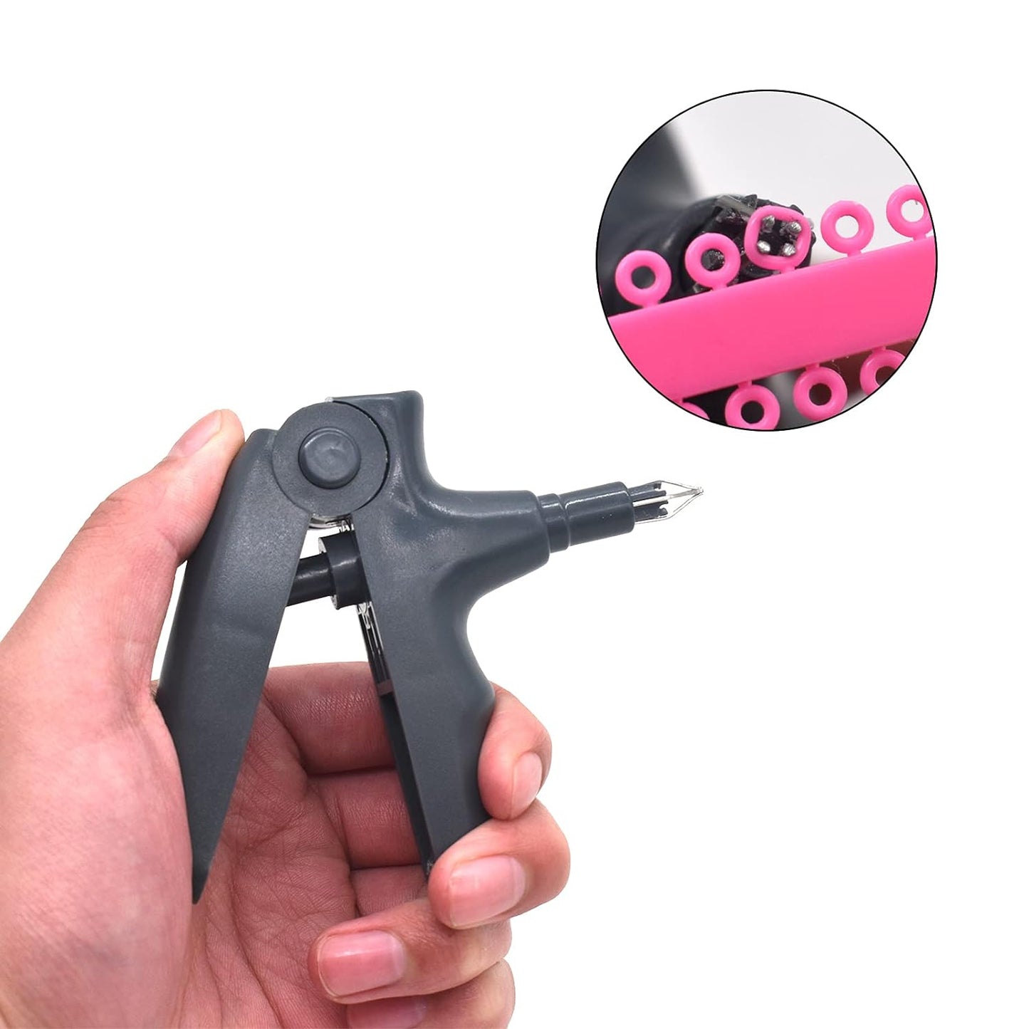 Dental Ligature Tie Gun,Ligature Ring Placement Tool,Dispenser Shooter Rubber Band Holder Orthodontic Composite Gun