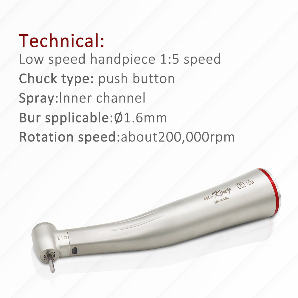 1:5 Opitc fiber contra agle low speed handpiece 1:5 reduction fit into NSK