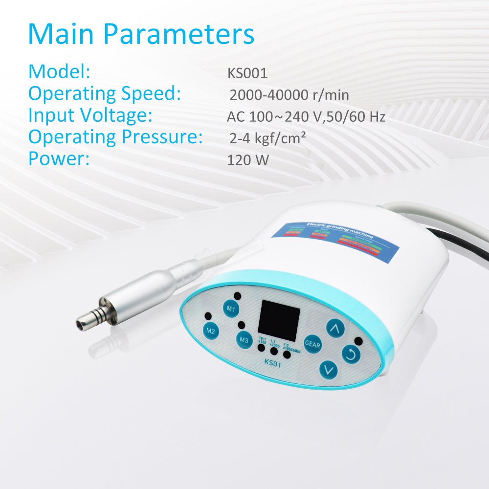 HK Motor Dental Electric Motor High Torque, Adjustable Speed, with LED Display and Multiple Handpiece Compatibility for Professional Dental Use