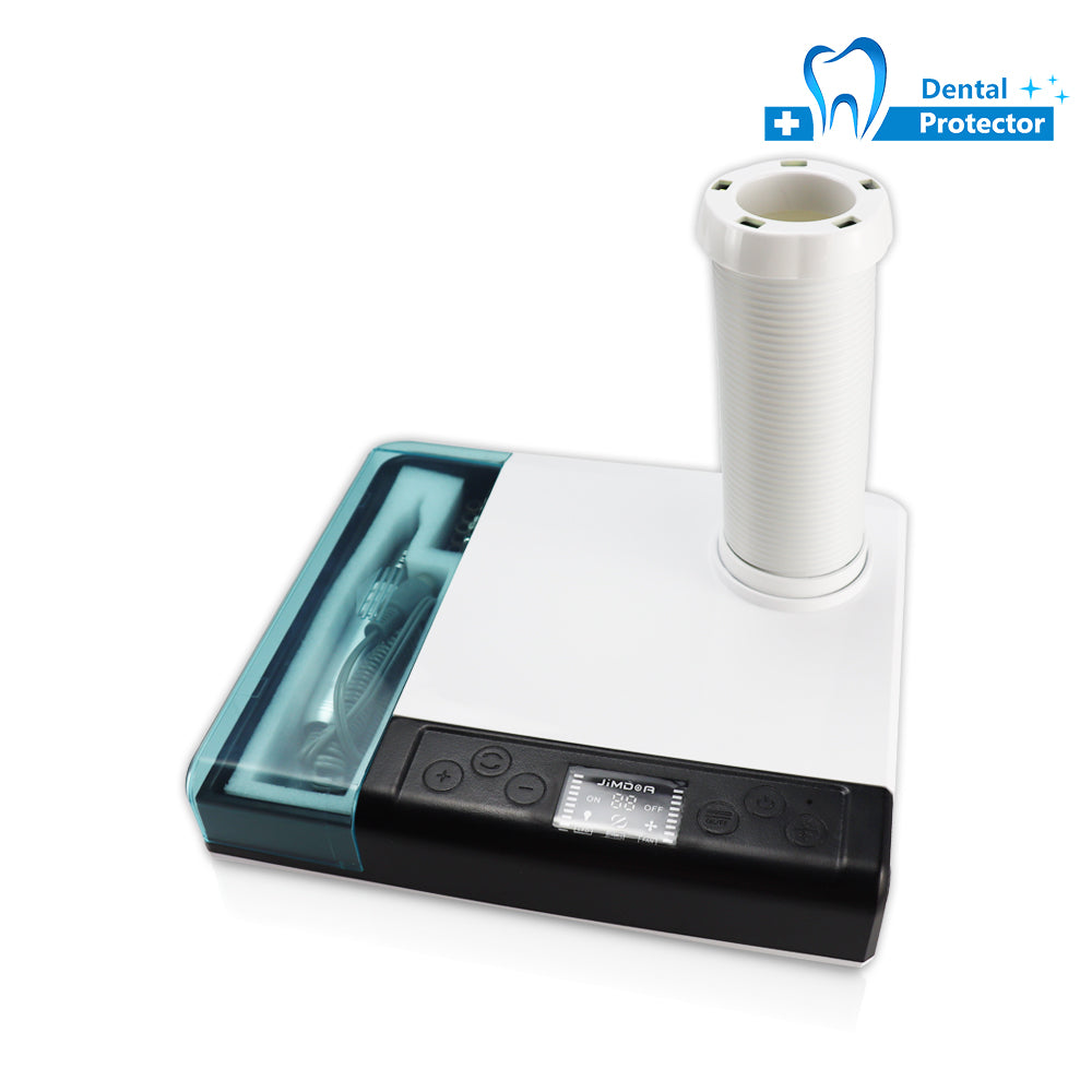 M-DC Dental LED 2-in-1 Dust Collector With Electric Motor 65W Mini Vacuum Cleaner Dentistry Lab Tool Equipment 360° Dust Suction Machine Polishing Nail Drill