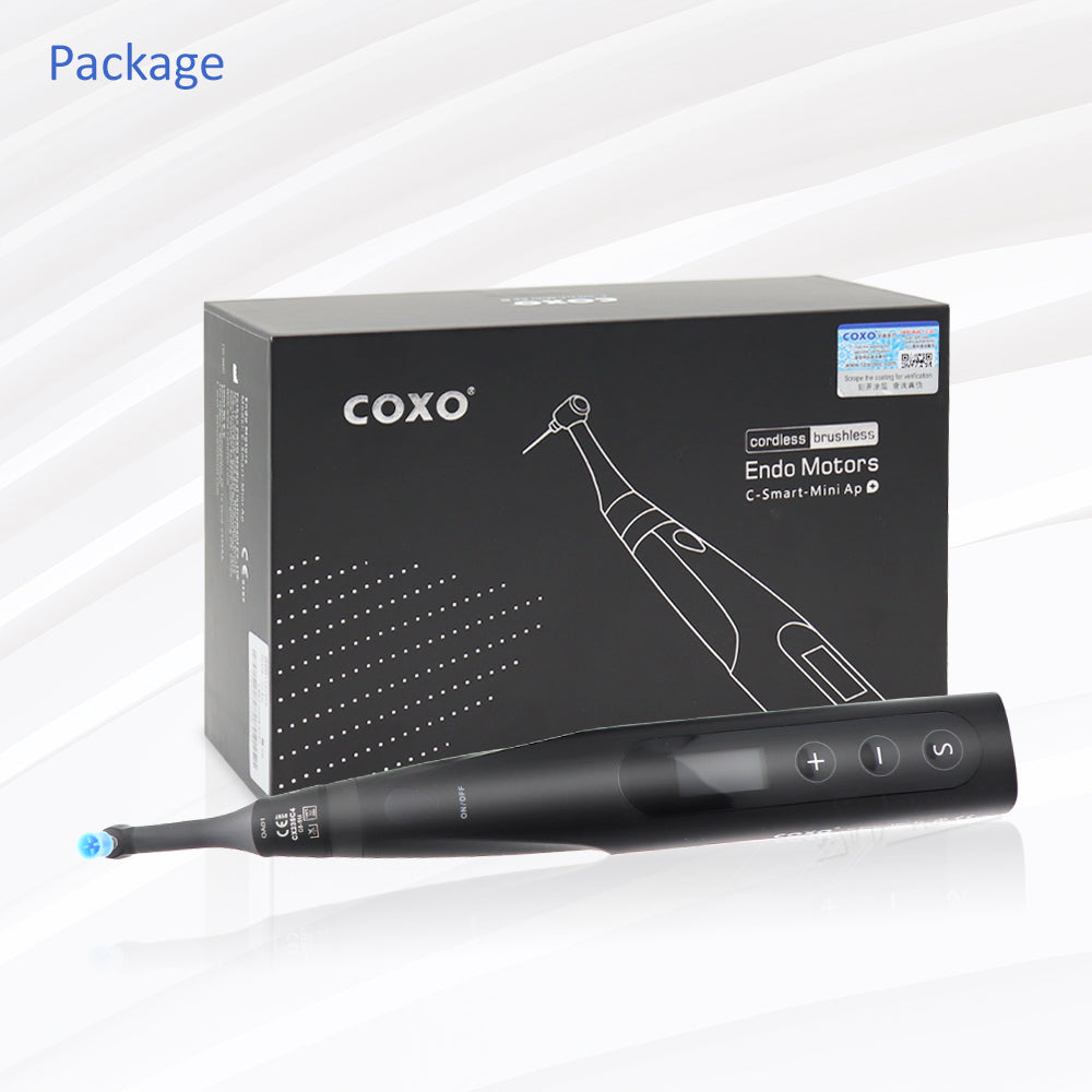 COXO C-SMART-MINI AP+ Brushless Dental Endo Motor Smart with LED Lamp 16:1 Standard Contra Angle with Apex Locator