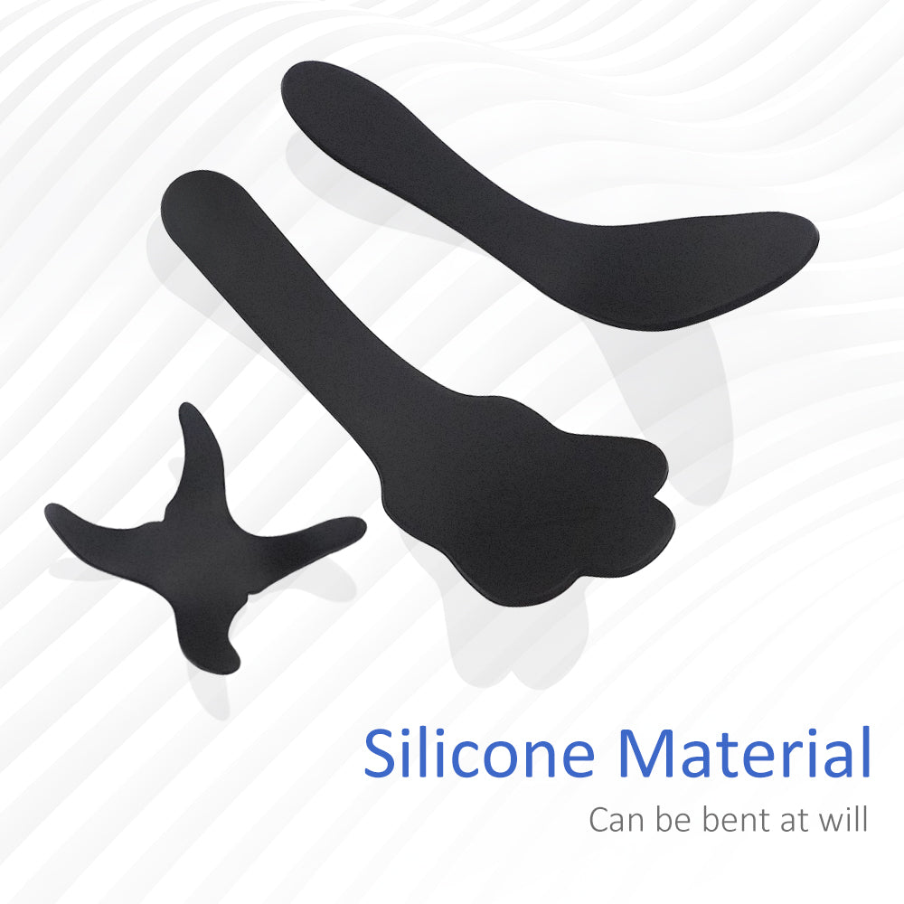 DB-3 Silicone Soft Dental Photography Background Board, Bendable Black Contrast Plate for Tooth Shooting – Set of 3 (Occlusal, Anterior, Lingual/Buccal)