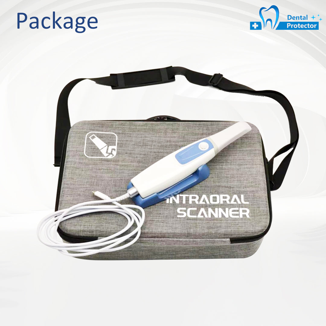Professional Dental Intra Oral 3D Scanner Handpiece, Autoclavable Standard & Mini Scan Tips, Multi-Language Intraoral Scanner Complete Accessory Kit for Dental Lab Clinic