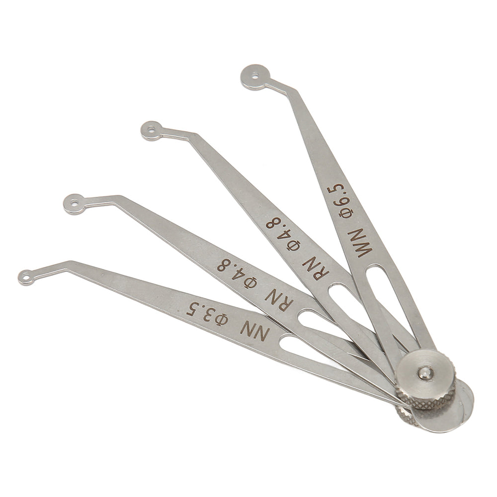 Dental Implant Gap Gauge Calipers Dentist Adjustable Positioning Planning Ruler Interdental Measuring Ruler Implant Diagnosis Ruler 4 sizes/set