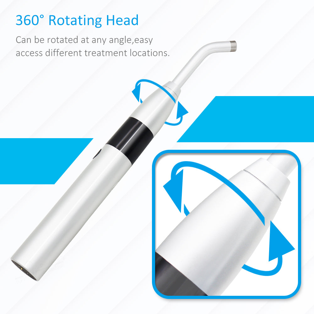 LED Curing Light, High Power Metal Body, 360° Rotating Head, One-Second Fast Curing, Rechargeable