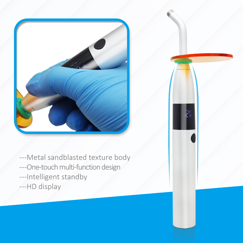 LED Curing Light, High Power Metal Body, 360° Rotating Head, One-Second Fast Curing, Rechargeable