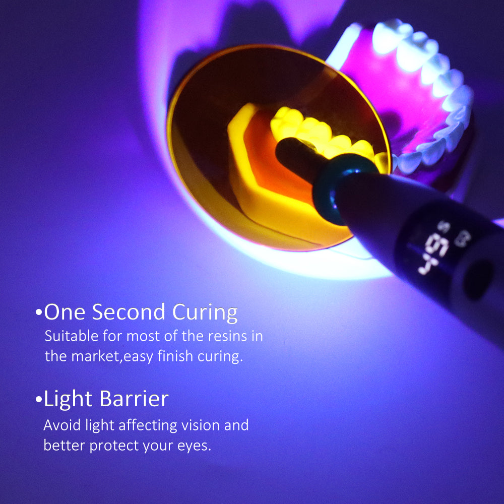 LED Curing Light, High Power Metal Body, 360° Rotating Head, One-Second Fast Curing, Rechargeable
