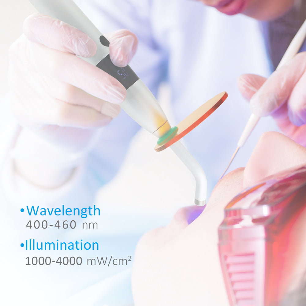 LED Curing Light, High Power Metal Body, 360° Rotating Head, One-Second Fast Curing, Rechargeable