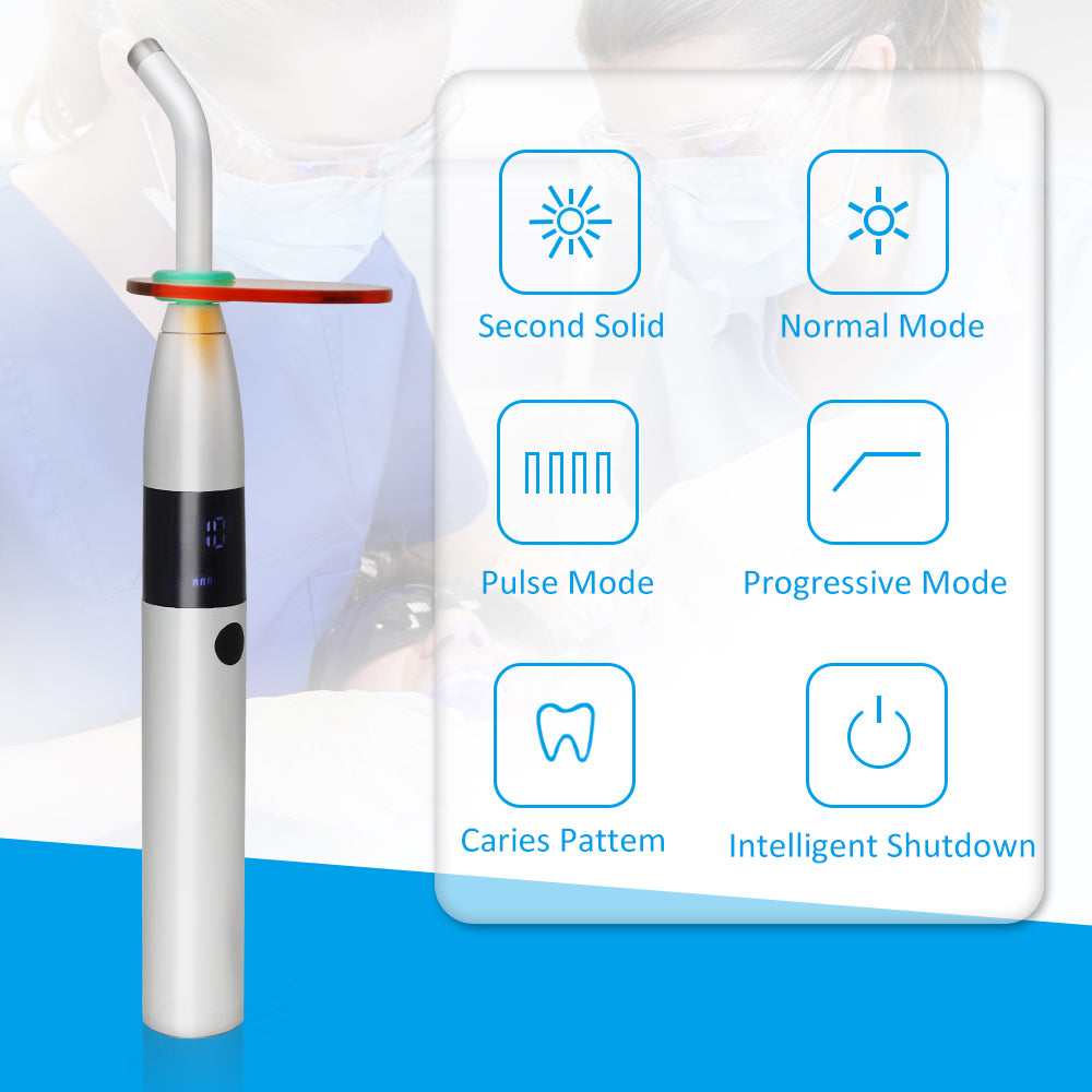 LED Curing Light, High Power Metal Body, 360° Rotating Head, One-Second Fast Curing, Rechargeable