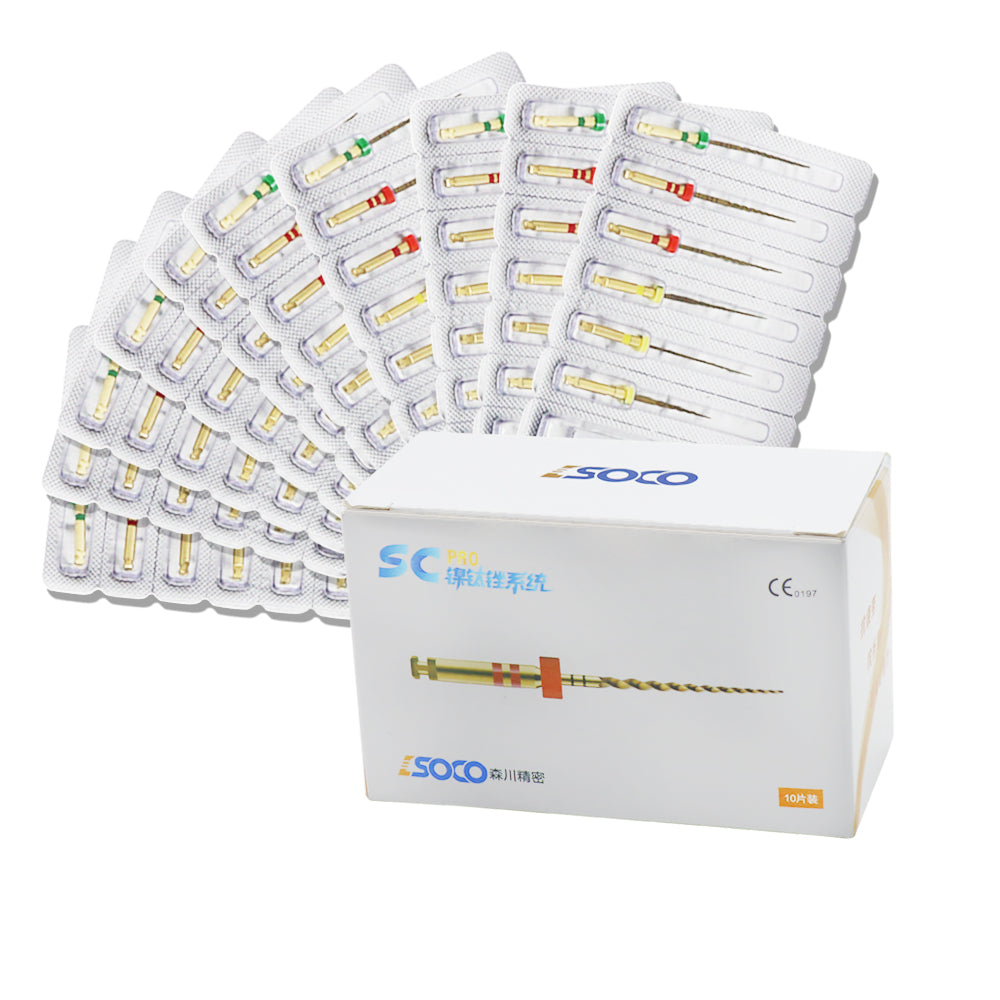 COXO SC-Pro Heat Activated Rotary Files,Gold Endodontic Files,Root Canal for Dentistry,Super cutting force,anti-broken