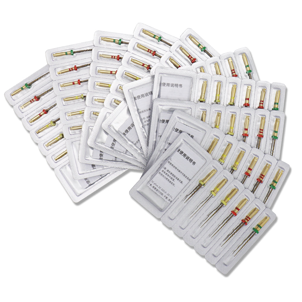COXO SC-Pro Heat Activated Rotary Files,Gold Endodontic Files,Root Canal for Dentistry,Super cutting force,anti-broken
