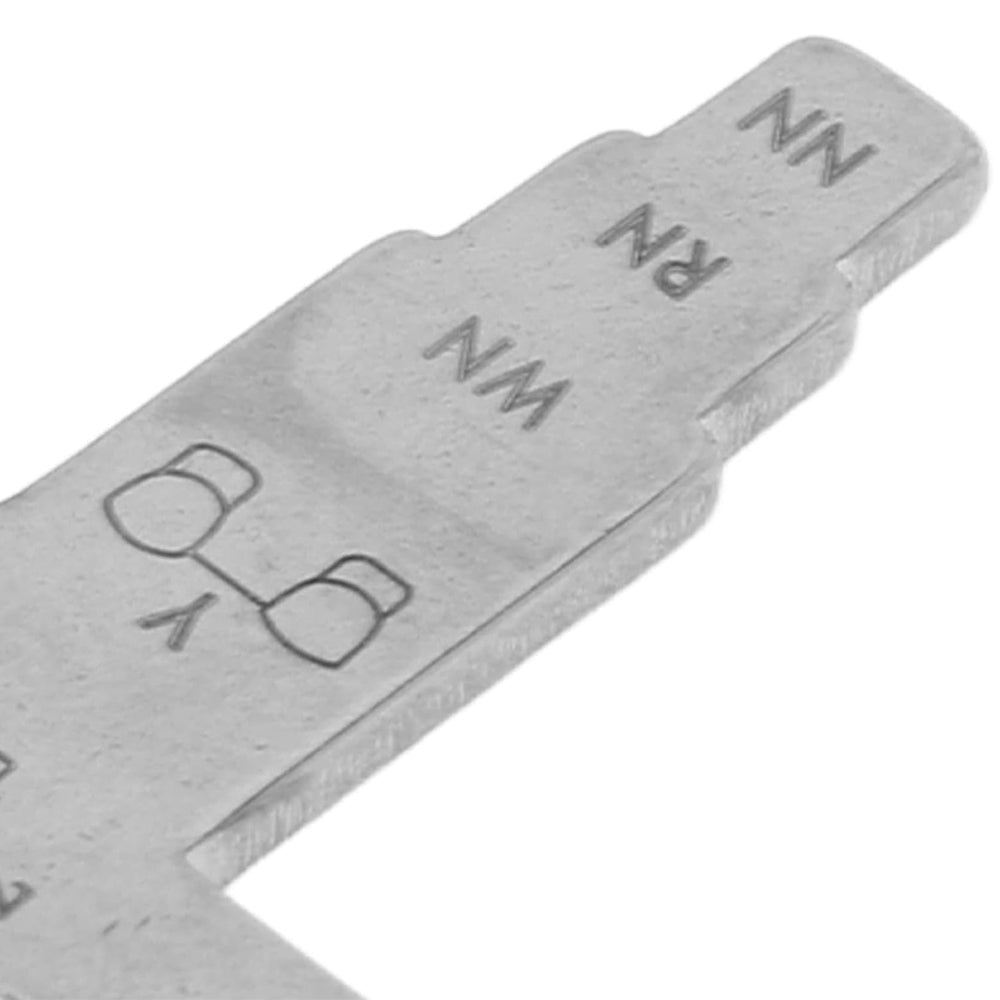 Dental Implant Measure Ruler, Stainless Steel Dental Implant Measuring Ruler T Shape, Clear Scale Heat Resistant Interdental Distance Measure Ruler