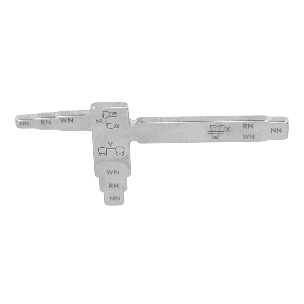 Dental Implant Measure Ruler, Stainless Steel Dental Implant Measuring Ruler T Shape, Clear Scale Heat Resistant Interdental Distance Measure Ruler