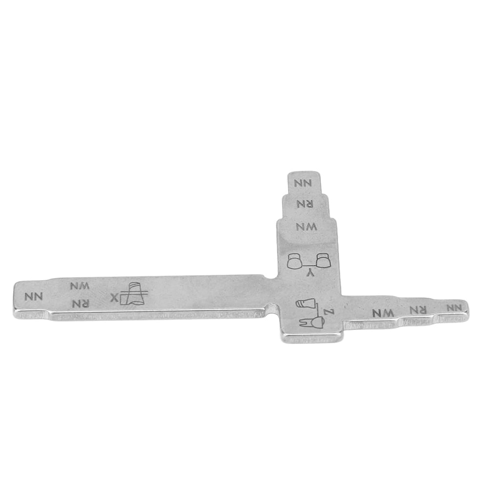 Dental Implant Measure Ruler, Stainless Steel Dental Implant Measuring Ruler T Shape, Clear Scale Heat Resistant Interdental Distance Measure Ruler