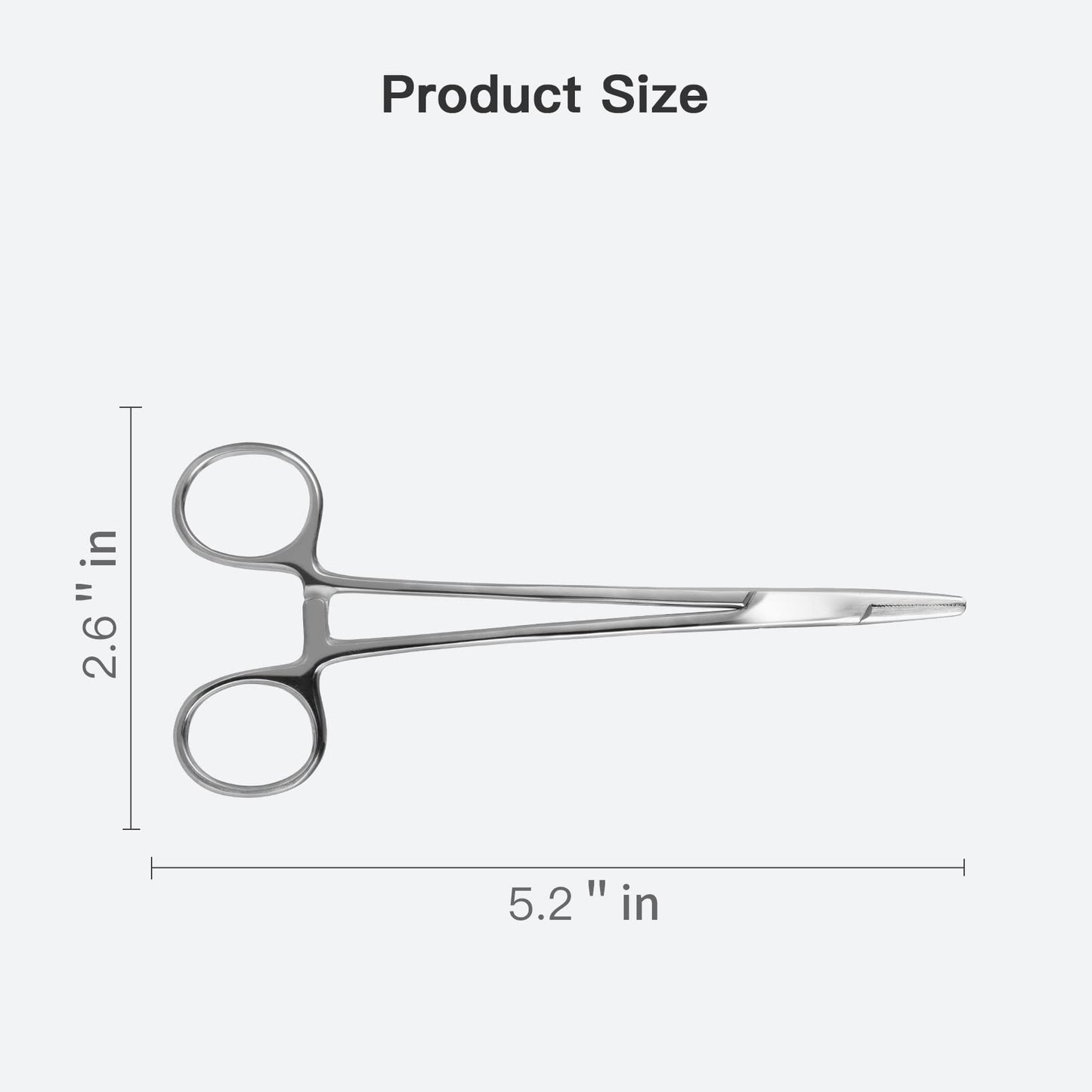 Needle Holder Clamps Driver Needle Driver with Tungsten Carbide Cross Serrated Inserts, Protector Dental Suture Practice Needle Driver