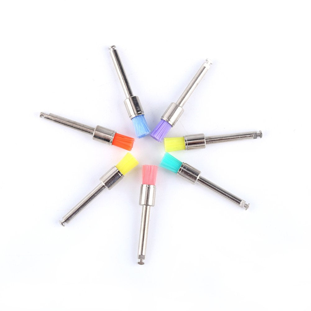 100 Pieces Colorful Dental Polishing Brush Dental Polishing Brush Flat Polisher Dental Laboratory Materials