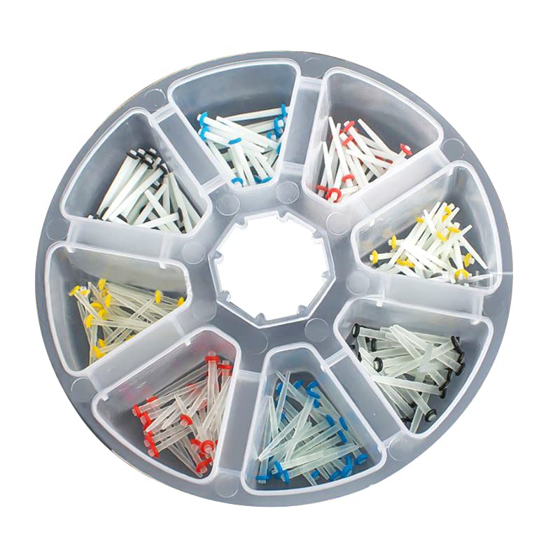 200 Pieces Dental Fiber Post Glass Quartz Tooth Restoration Kit with 1.0/1.2/1.4/1.6mm Posts