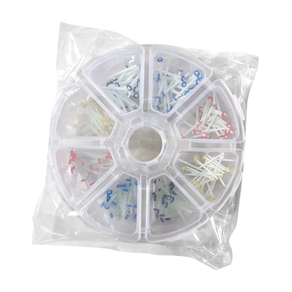 200 Pieces Dental Fiber Post Glass Quartz Tooth Restoration Kit with 1.0/1.2/1.4/1.6mm Posts