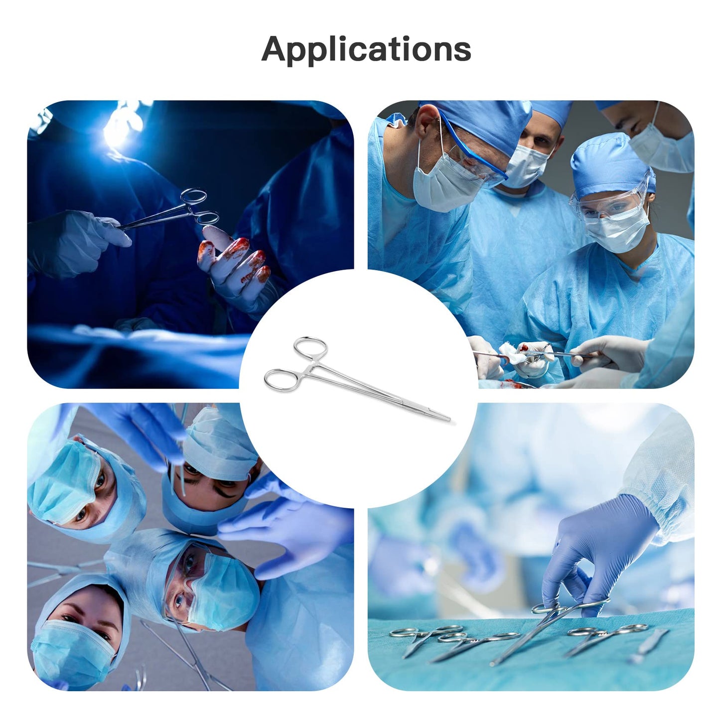Needle Holder Driver 6.5" Needle Driver Clamps with Tungsten Carbide Cross Serrated Inserts, Protector Dental Suture Practice Needle Driver