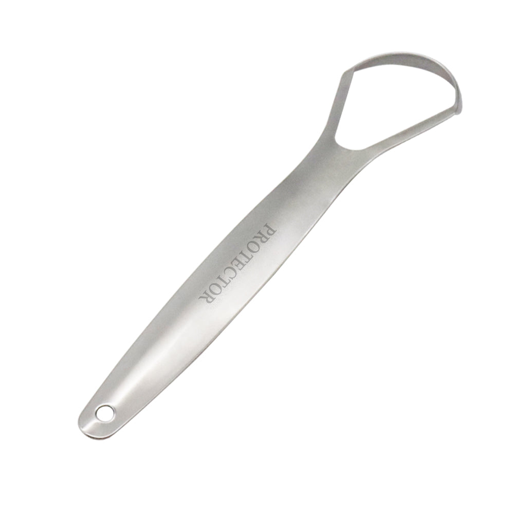 PROTECTOR Stainless Steel Tongue Scraper – With Metal Storage Box