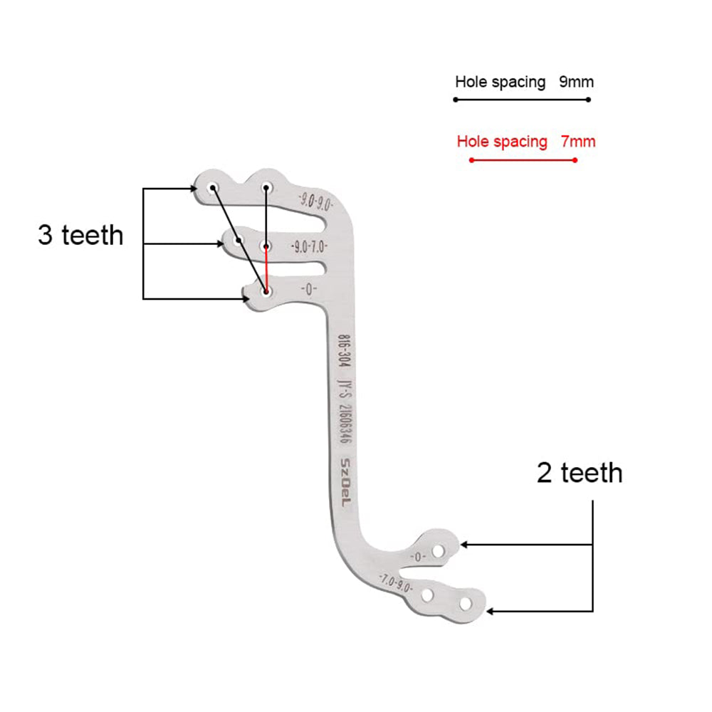 Dental Implant Guide Oral Planting Locator Drilling Positioning Ruler Positioning Guide Angle Ruler Autoclavable Implant Tools Dentist