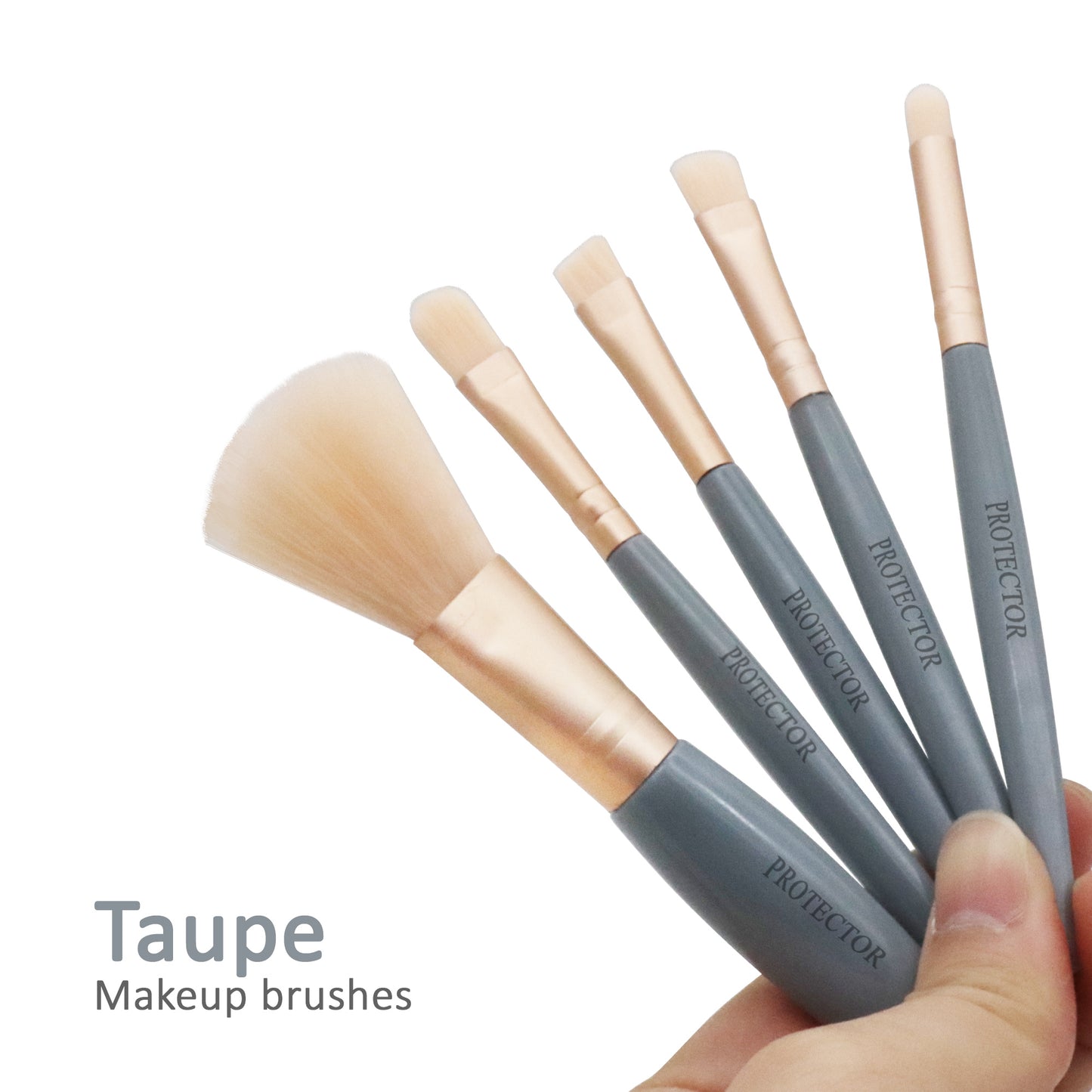 PROTECTOR Compact Makeup Brush Set – 8pcs Beauty Brushes in Travel Case