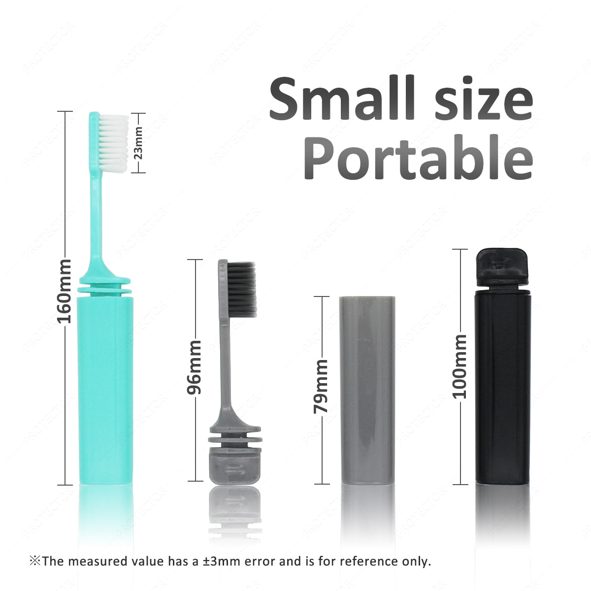 PROTECTOR Portable Travel Toothbrush – Compact Folding Design with Cover (10pcs)