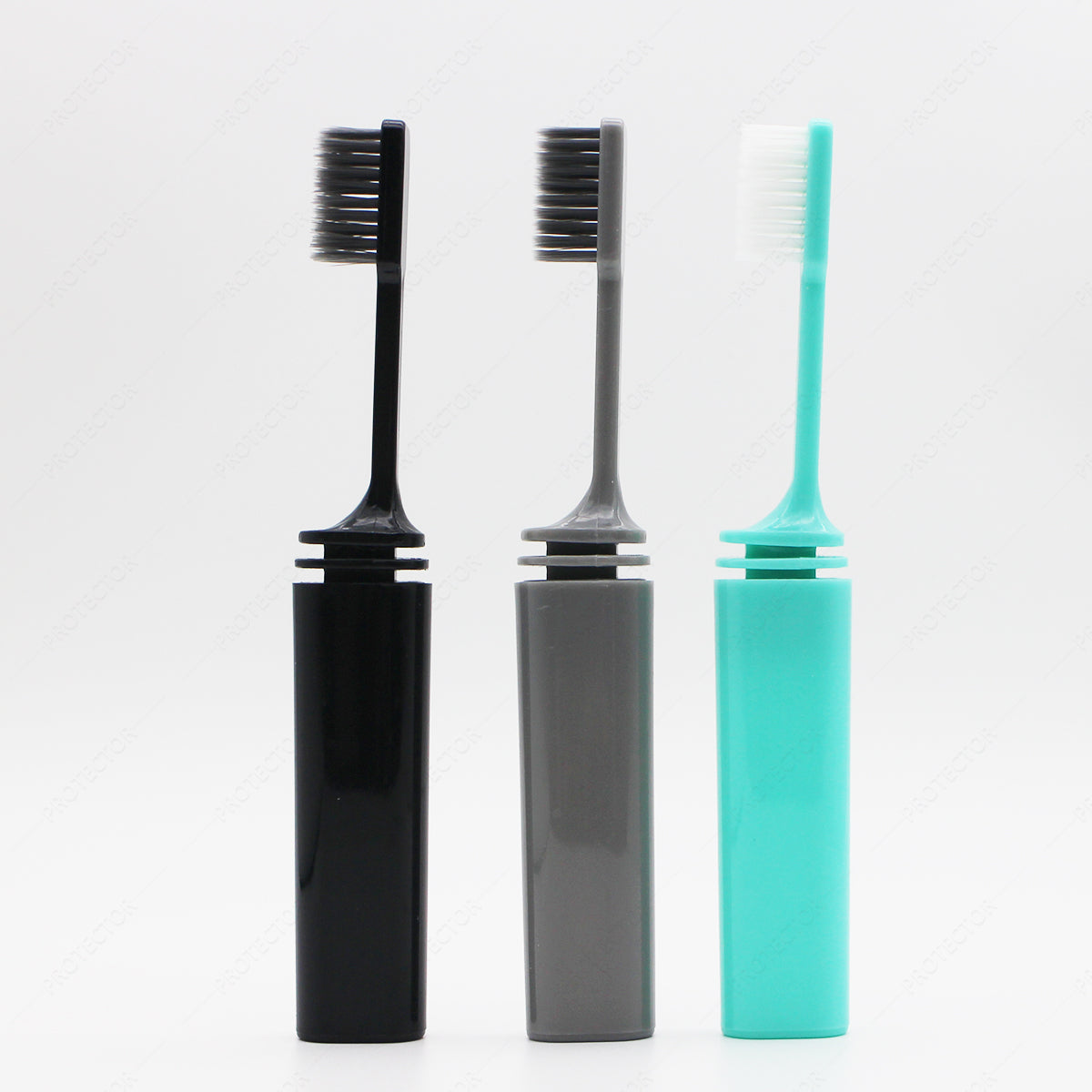 PROTECTOR Portable Travel Toothbrush – Compact Folding Design with Cover (10pcs)