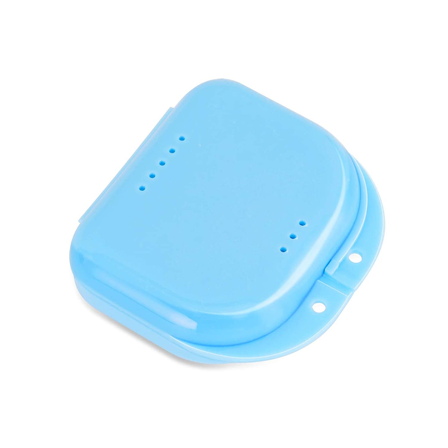 Dental Mouthguard Container Orthodontic Retainer Case with Vent Holes, Denture Holder Box Clear Aligner Case Slim for Household|Travel|Office - Bluish - Light & Easy to Carry 6 pcs in package