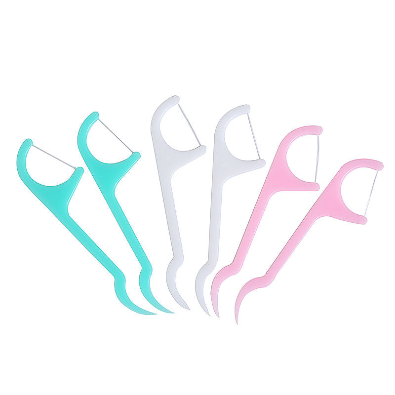 Naturelledent 30pcs Portable Durable Dental Floss Eco Friendly Plastic flossing Disposable Toothpick Dental Floss Pick
