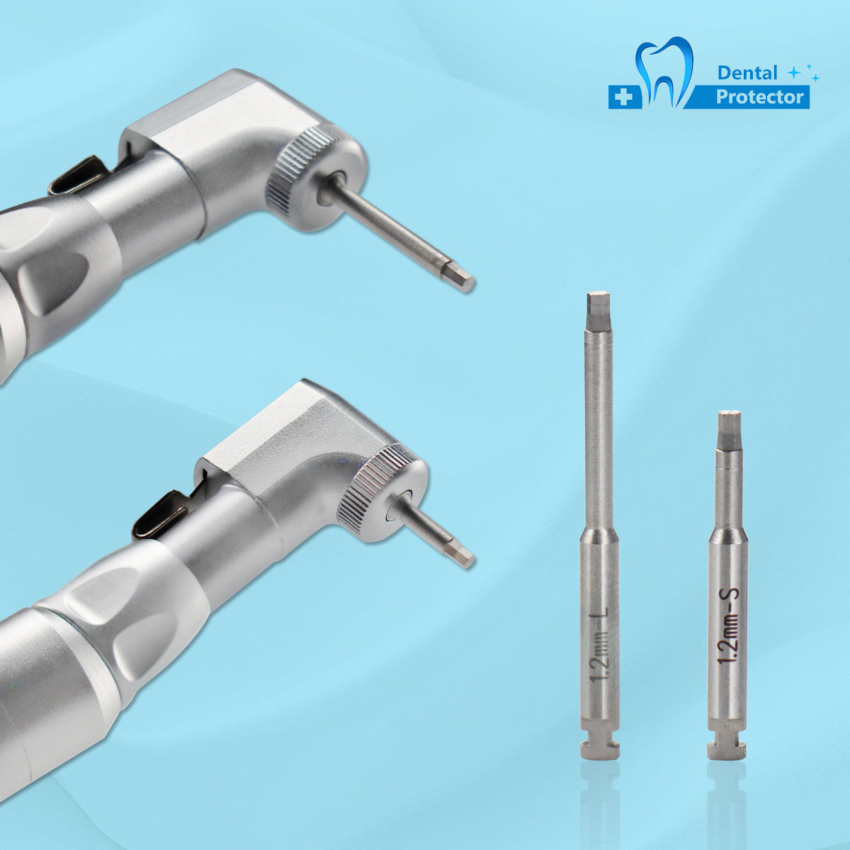 Dental Low Speed Handpiece Implant Torque Wrench 5N-35N Drivers 2.35mm Latch Type Bits Contra Angle Universal Silver Metal Box