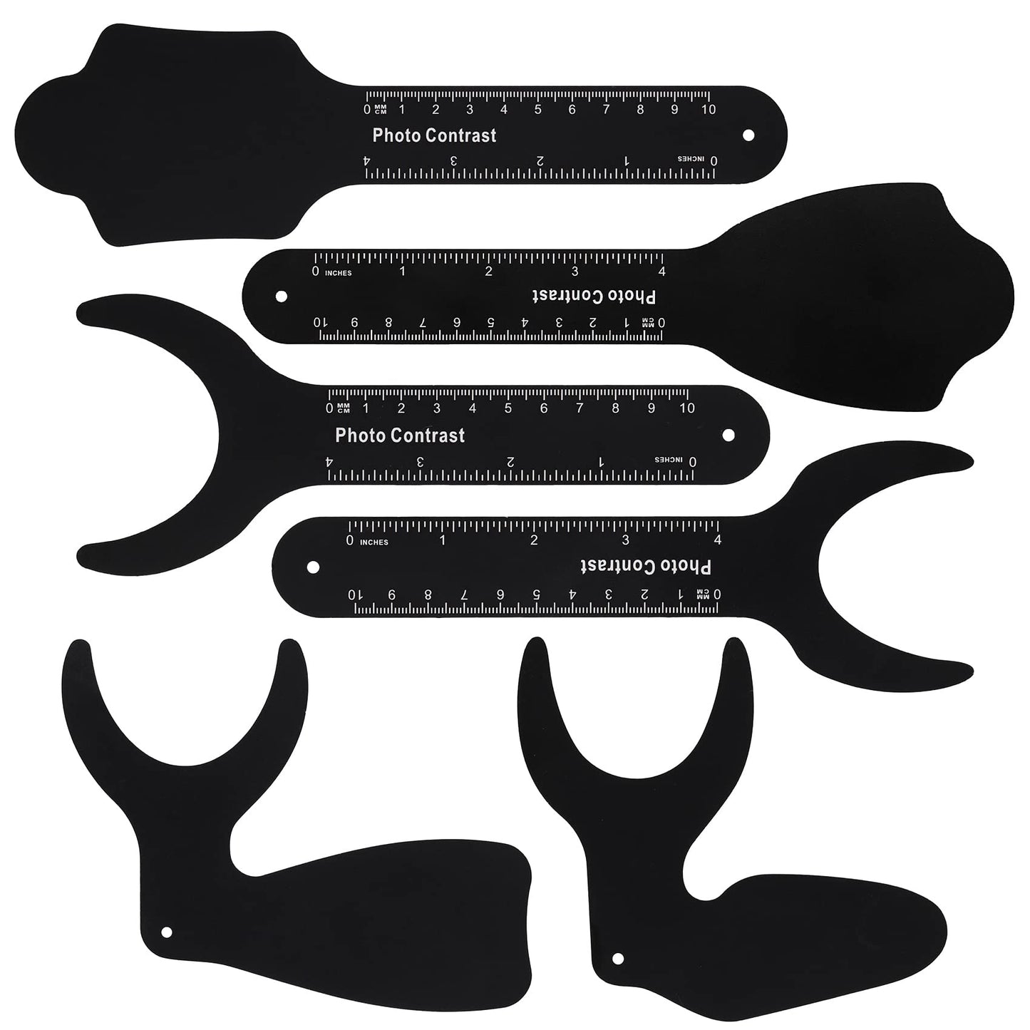 6 Pcs Dental Contraster Intraoral Photographic Dental Black Background Board Dental Photo Contrast Kit
