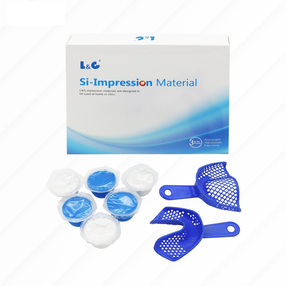 TIK-SI Teeth Impression Kit Putty Silicone Material Tray Teeth Molding Kit for Dental Impression Medium