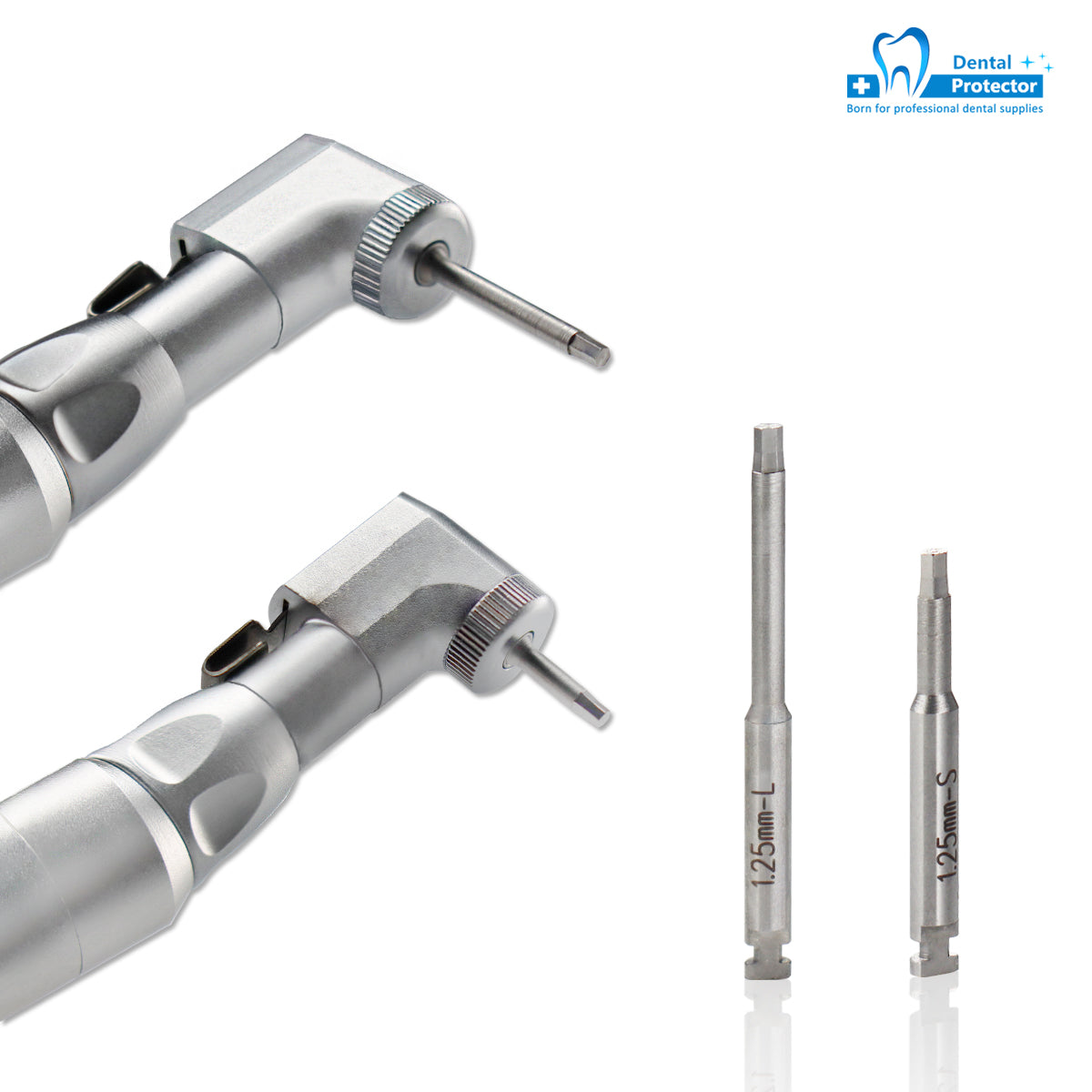 Dental Low Speed Handpiece Implant Torque Wrench 5N-35N Drivers 2.35mm Latch Type Bits Contra Angle Universal Silver Metal Box