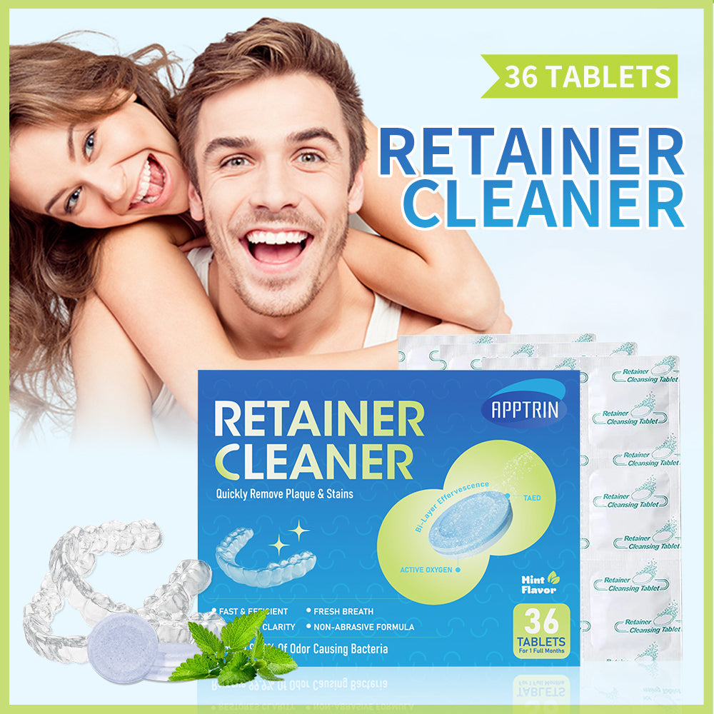 Retainer Cleaning Tablets, Denture Cleanser Tablets for Dental Appliances, Complete Clean, 36 Tablets