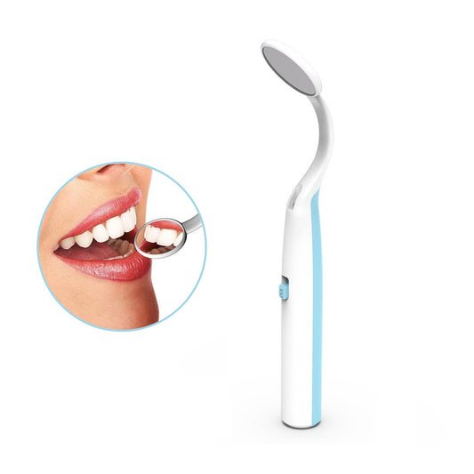 1 Pcs Dental Mirror with Light Tool LED Lighted Teeth Inspection Mirror Anti Fog Curve Angle Dentist Oral Care Tool