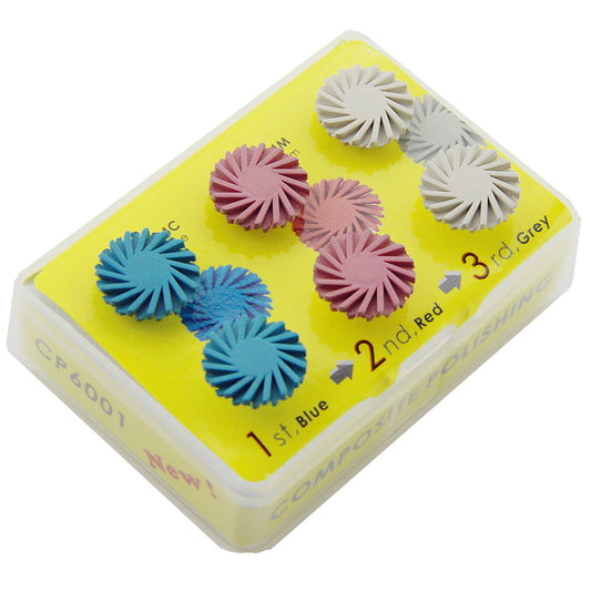 6 Pcs Mixed Dental Composite Resin Polishing Disc Kit Spiral Brush Burs Tooth Polisher Brush Oral cavity Clean Tools