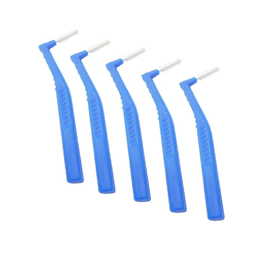 L-Brush Protector Angle Interdental Brushes, Dental Brushes for Between Teeth and Gums, Brush Micro Tight Cleaner, Plaque Removal, 5 Count