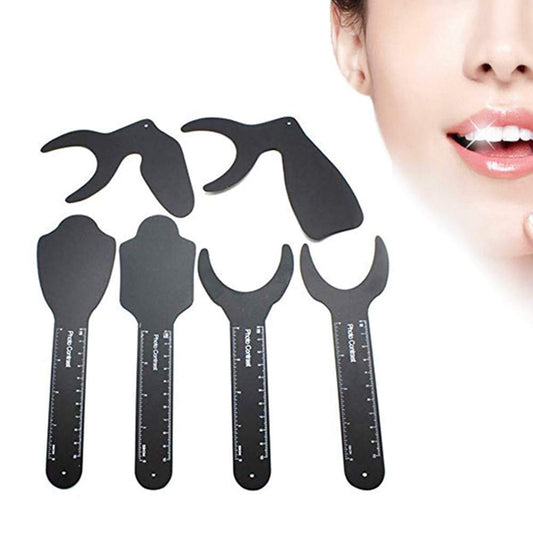 6 Pcs Dental Contraster Intraoral Photographic Dental Black Background Board Dental Photo Contrast Kit