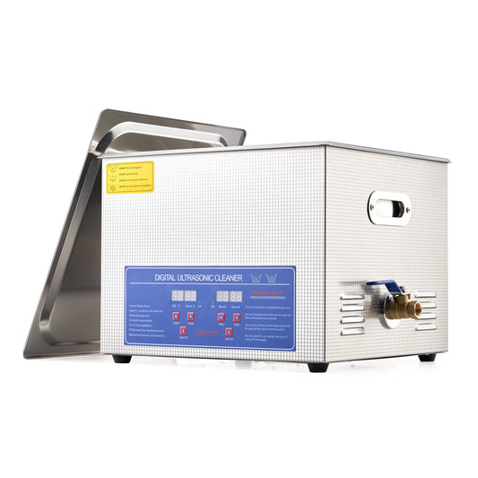 Ultrasonic Cleaner with Heater Timer, 360W Professional Ultrasonic Cleaning Machine, 4 gal Stainless Steel Sonic Cavitation Machine with LED Display for Cleaning Jewelry Watch Glasses More