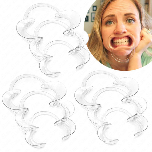 C-Shape Teeth Whitening Cheek Retractor Autoclavable Dental Mouth Opener Disposable Dental Lip Cheek Retractor for Mouthguard Challenge Game 20 Pieces
